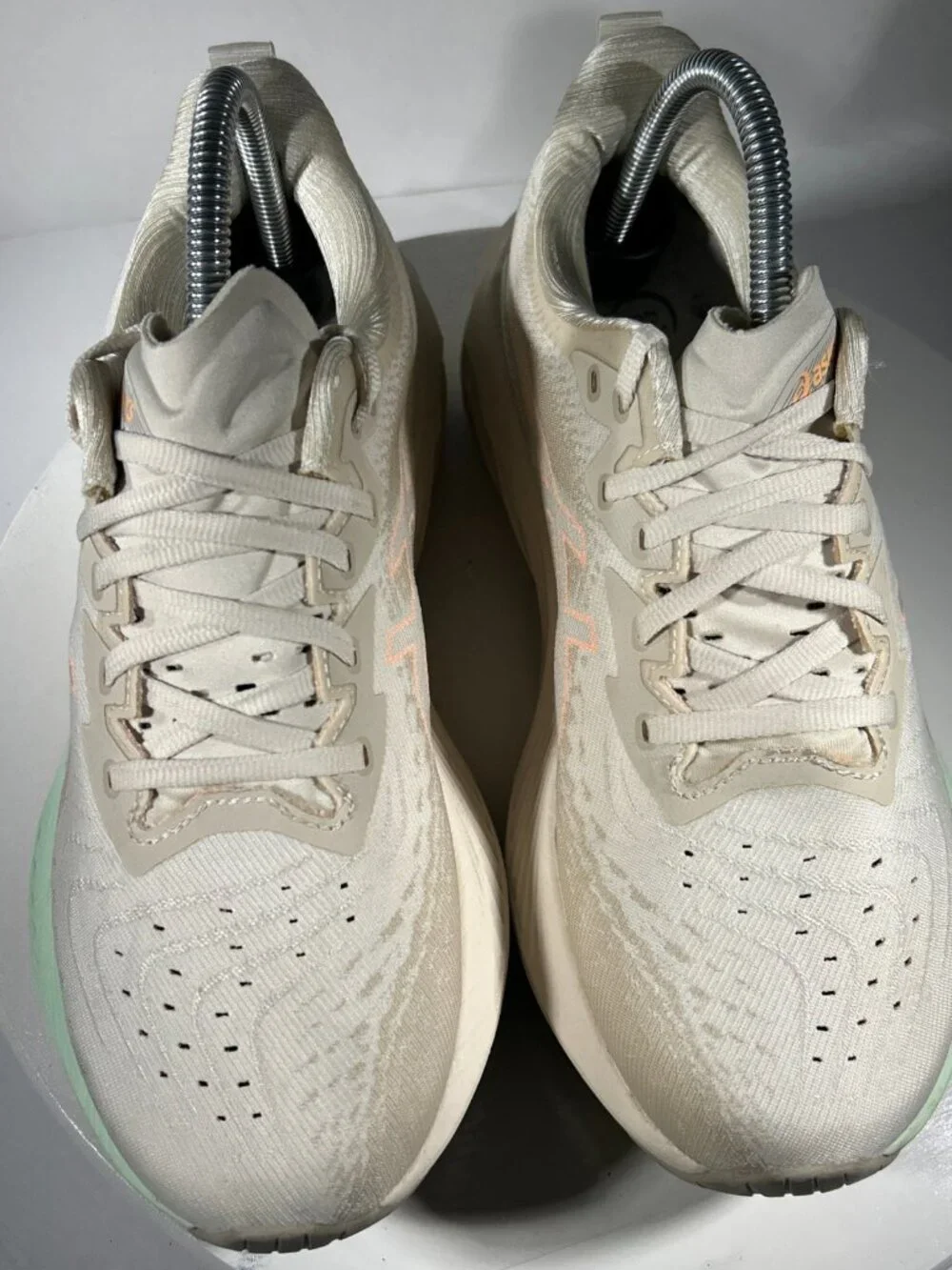Asics Novablast 4 Womens Running Shoes Size 9 Beige Walking Sneakers USED TWICE